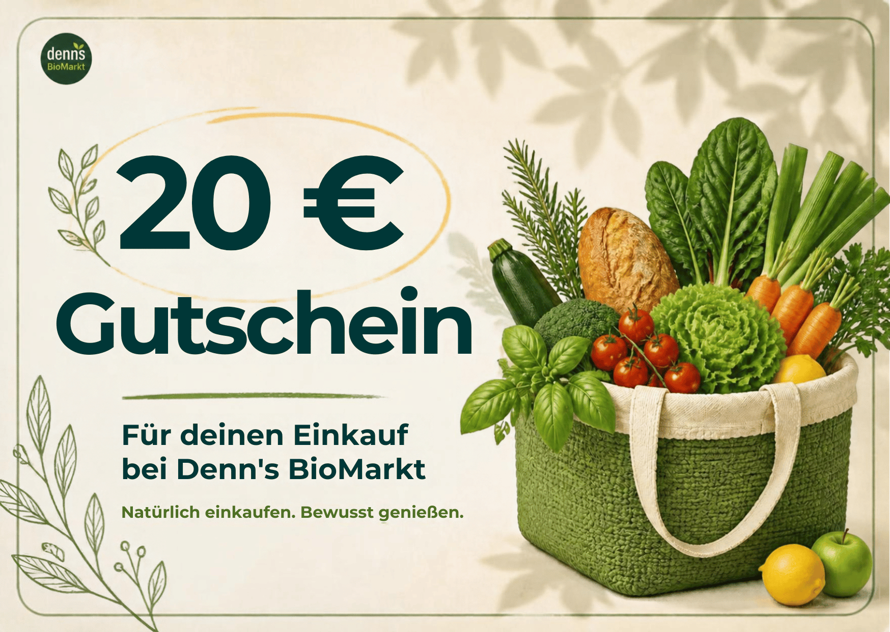 denn's BioMarkt 20 € coupon